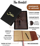 Leather Journal Lined Paper A5 Leather Bound Journal Gift Set Large 8.75 x 6-inch Vintage Writing Notebook for Men & Women Unique Travel Diary Luxury Writers Pen