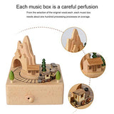 Takefuns Wooden Music Box Train for Girls, Musical Box Smart Castle Toy Decoration Birthday Present for Lover Friends and Children Plays Spirited Away Song