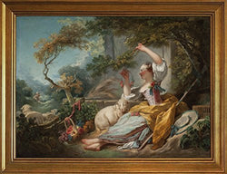 Berkin Arts Framed Jean Honore Fragonard Giclee Canvas Print Paintings Poster Reproduction(The Shepherdess)
