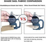 Shade&Beyond 8' x 10' Sun Sail Shade Canopy Rectangle Sand 185GSM Shade Sail for Patio Deck Yard Backyard Outdoor Facility and Activities