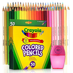 Colored Pencils, 50 Colored Pencils. Colored Pencils for adult Coloring. Coloring Pencils with Sharpener The ultimate Color Pencil Set.