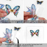 Butterfly Sticker Set, NogaMoga 4 Packs Colorful PET Decorative Vintage Butterflies Stickers Decals for Scrapbook, Planner, Bullet Journal, Resin, Wall and Windows - 160pcs