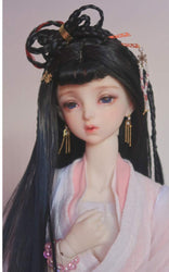 BJD Doll Wig Heat Resistant Fiber Chinese Ancient Style Wig Doll Hair SD BJD Doll Wig,Headcircumference18~19cm