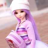 Homyl Sweet Doll Sweater Top & Mini Skirt Knitted Hat Clothing Set for 1/3 BJD SD AS DZ MSD LUTS Dollfie Clothing