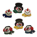 Buttons Galore Christmas Craft & Sewing Buttons - Snowman Medley - Set of 3 Cards