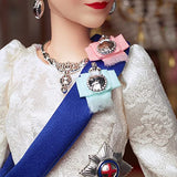 Barbie Signature Queen Elizabeth II Platinum Jubilee Doll Wearing Ivory Gown, Riband, Crown & Gloves, with Doll Stand, Gift for Collectors