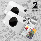 Kodak PRINTOMATIC Digital Instant Print Camera (Grey) with 2ʺx3ʺ Premium ZINK Photo Paper (20 Sheets), Soft Camera case, ZINK Paper Unique Colorful Stickers & Photo Album Accessories