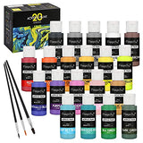 Magicfly 30 Colors Outdoor Acrylic Paint Set + Magicfly 20 Colors Acrylic Paint Set with 6 Brushes