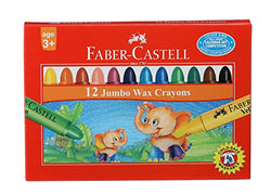 Faber Castell Jumbo Wax Crayons - Set Of 12