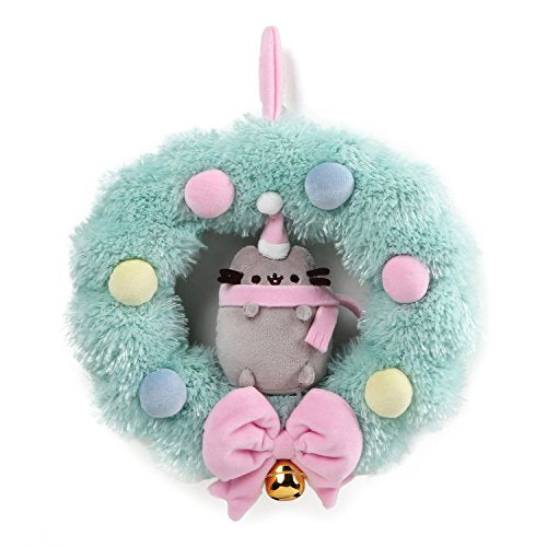 Gund 4060825 Pusheen Christmas Wreath Plush 10” , Multicolor