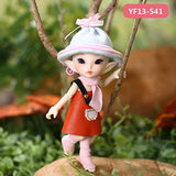 BJD Doll Clothes 1/13 Cute Suit Doll Clothes for Realpuki Soso Body Doll Accessories Fairyland Luodoll YF13-307
