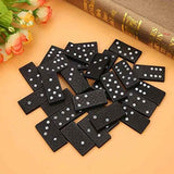 Kicko Mini Wooden Dominoes Set - 12 Pack - Miniature Classic Board Games - Small Blocks, Educational Toys, Game Tiles, Leisure Time, for Teens and Adults