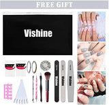 Gel Nail Polish Starter Kit - 9 Pretty Colors Gel Polish Set Base Top Coat & Matte Top Coat, 40W LED Nail Dryer Lamp with Full DIY Gel Manicure Nail Tools by Vishine 8ml #C05