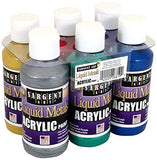 Sargent Art 22-6819 Liquid Metals 4 oz Metallic Acrylic Paints, 6 Colors (4 X Pack of 6)
