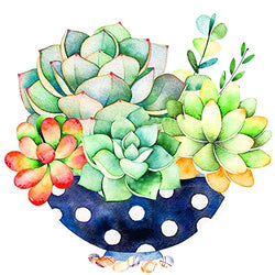Rovepic 5D Diamond Painting Kits Potted Cactus Round Full Drill, DIY Paint with Diamonds Art Succulent Plants Crystal Rhinestone Cross Stitch for Home Office Wall Crafts Decorations 14×14 Inch