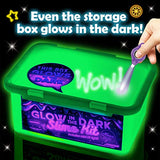 Original Stationery Glow in The Dark Slime Kit for Boys to Make Neon Crunchy Slime, Floam and Jelly Cube Slime, 39 Piece Kit with Lots of Glitter Add in’s, Slime Kit Gifts for Girls 10-12 Years Old