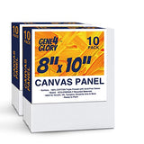 GENE4GLORY Canvas Panel 20 Pack - 8x10 Inch Artist Canvas Board for Painting