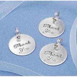 Darice Charms - Thank You - Silver - Round - 20 pieces