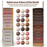 Crayola Bulk Crayon Set, Colors of The World Skin Tone Crayons, 6 Sets of 24 New Crayon Colors