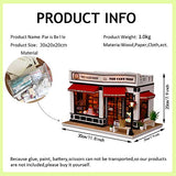 ZQWE 3D Miniature Dollhouse Wooden Kit Cake House Dessert House Assembling Toy DIY Craft Gift Kits Creative Mother's Day Father's Day Present with Dust Cover