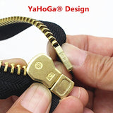 YaHoGa #10 26 Inch Brass Separating Jacket Zipper Y-teeth Metal Zipper Heavy Duty Metal Zippers for