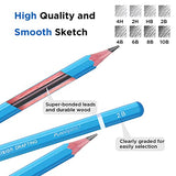 HAIHAOMUM Professional Sketching Set - 31pcs Art Drawing Graphite Pencils, 60 Sheets (120 Pages) A4 Sketch Book Pad (98lb/100g), Shading Pencils Drawing Art Supply for Pro Artists & Amateurs