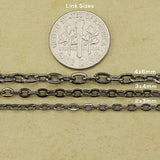 35 CleverDelights 24" Vintage Style Necklaces - Mix Pack - 2x3mm Flat Oval Links - Cable Chain