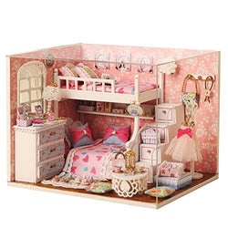 Rylai 3D Puzzles Wooden Handmade Dollhouse Miniature DIY Kit - Dream Angels Series Miniature Scene Wooden Dollhouses & Furniture/Parts(1:32 Scale Dollhouse)