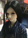 BJD Doll Wig 9-10inch(21-24cm): 1/3 BJD SD, Fur Wig Dollfie / Black Extra Long Straight Hair