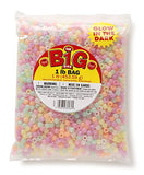 Darice Glow in The Dark Pony Beads, 1-Pound Bag, Assorted Glow