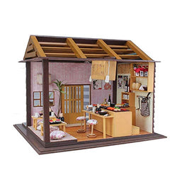 Toy Handmade House DIY Cottage Creative Building Sand Table Model Toy Assembly, Toddler Dollhouse Sets, Dollhouse, Wooden Model Building Set, Dreamhouse Wooden Room Kit (Color : Standard)