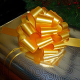 Gold, White, Green, Blue, Red Pull Bows for Large Christmas Gifts - 9" Wide, Set of 5, Decor for