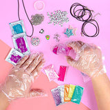 Fashion Angels Crystal Clear Necklace Design Kit - DIY Jewelry Resin Kit for Beginners, Comes with Mold, Clear Epoxy Resin, Glitter, Beads & More, Makes 6 Necklaces, Great Gift for Kids Ages 8+
