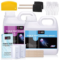 LET'S RESIN Clear Table Top Epoxy Resin,60oz Crystal Epoxy Resin for Countertop,Crystal Epxoy Resin Kit for Bar Top,Wood Tables,2 Part Epoxy Resin Kit That Self Levels,Acrylic High Glossy Coat