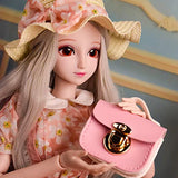 Proudoll 1/3 BJD Doll 60cm 24Inches Ball Jointed SD Dolls Move Joints Action Figures Fashion Girl Frances Hat Wig Blouse Skirt Handbag High Heel