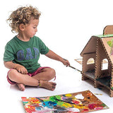 Carton Studio Ecofriendly Coloring Kids Play House or Dollhouse made from 100% Carton | A One Of A Kind Handmade Do It Yourself (DIY) Carton Playhouse - Great for Kids and Adults (Small Size)