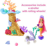 Mermaid Barbie Nurturing Playset, Chelsea Mermaid Doll with 4 Pets and Coral Reef Play Area, Stroller and Accessories [Amazon Exclusive]