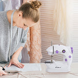 HAITRAL Portable Sewing Machine Adjustable 2-Speed Double Thread Electric Crafting Mending