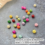 1000 Pcs Pearl Beads Craft Beads Loose Pearls 6mm Round Spacer Beads for Earring Bracelet Necklace Key Chains Jewelry DIY Craft Making,Decoration and Vase Filler (6mm, Mix Colors)