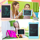 4 Pcs LCD Writing Tablet Doodle Board Electronic Toy 8.5 Inch LCD Writing Board Electronic Tablet Writing Erasable Drawing Pad Reusable Writing Pad (Light Blue, Pink,Solid Doodle)