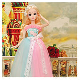 HUIEU New 60cm BJD Doll 18 Joints Movable Princess Dress Doll Set 4D Eyes Fashion 1/3 Girl Dress Up Toy Gift Gift Accessory Package Window Decoration Crafts Cute (Color : 77, Size : Doll and Clothes)