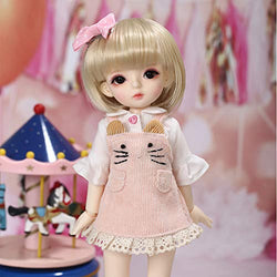 YILIAN Cosplay Fashion Dolls 1/6 BJD Doll 25cm 10 Inch Ball Jointed SD Dolls DIY Toys with Clothes Shoes Wig Makeup Best Gift for Girls