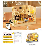 Cool Beans Boutique Miniature DIY Dollhouse Kit - Wooden Dollhouse with Music Base Bluetooth Function (English Manual) DH-KM-F001HomeMusic-2