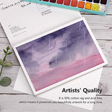 Paul Rubens Watercolor Block, 140-lb Artist Quality Watercolor Paper Pad Acid-Free Cold Pressed, 50 Percent Cotton Rag, Sized 7.6 x 5.3 Inches, 20 Sheet