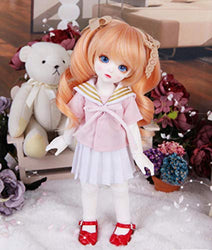 N-R BJD Doll SD Doll 1/6 Points 26cm Girl Simulation Joint Toy Doll Handmade Full Set of Clothes Shoes Wig Makeup Eyes White Skin - Set Meal C(Full Set)