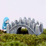 N/ hfjeigbeujfg Miniature Fairy Garden 2Pcs Resin Bridge Miniature Landscape Ornament Garden Bonsai Dollhouse Decor - 2pcs