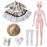 Doll BJD Reborn Full Set 60Cm 23.6 Inch Jointed Toy Makeup + Accessory Hair Sleeve Detachable Can Dressup Girl Toy Xmas Gift WENNIU