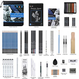 H & B 70 pcs Sketching Pencil Set with Sketchbook,Pro Sketch Pencils for Drawing, Art Supplies for Adults,Artists,Beginners,Teens and Kids