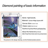 3ABOY 5D Butterfly Diamond Painting Kit for Adults or Kids ，Full Drill Paint with Diamond Art Animal Butterfly Painting by Number Kits Home Wall Decor (11.8X15.7inch)
