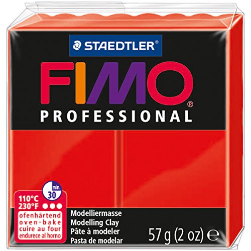 Staedtler Fimo Professional Soft Polymer Clay, 2 oz, Red (EF8005-200)